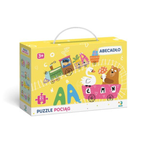 Duże Puzzle Edukacyjne Dodo Pociąg Abecadło Alfabet