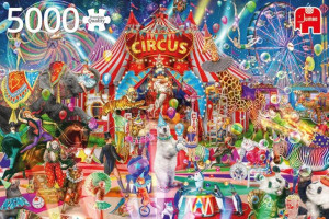 PUZZLE 5000 CYRK PREMIUM QUALITY zwierzęta ludzie