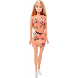 BARBIE Lalka blondynka +sukienka ubranko dla lalek FJF14