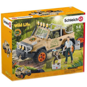 SCHLEICH 42410 17w1 Weterynarz Małpa samochód auto