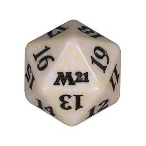 Kostka K20 Magic 2021 biała MtG kość Magic
