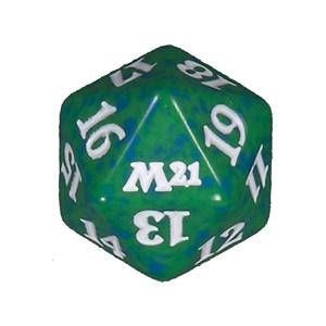Kostka K20 Magic 2021 zielona MtG kość Magic