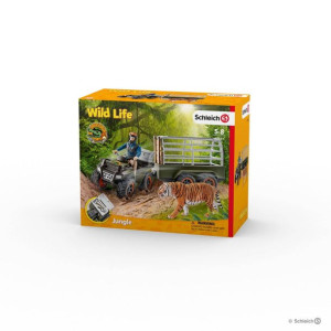 SCHLEICH 42351 10w1 Quad Strażnik Tygrys Przyczepa