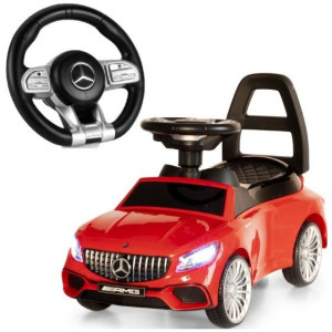 JEŹDZIK CHODZIK MERCEDES Kierownica Muzyczna Światła Czerwony
