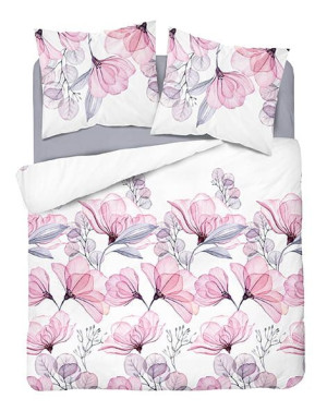 Pościel Satyna 200X220 Róż Kwiaty home satin