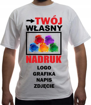 T-shirt Koszulka Z Własnym Nadrukiem Zdjęciem Logo
