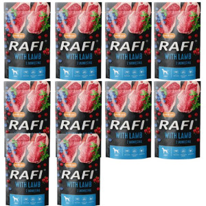Pakiet Rafi Mokra Karma Dla Psa Jagnięcina, Borówka, Żurawina 10 x 500 g