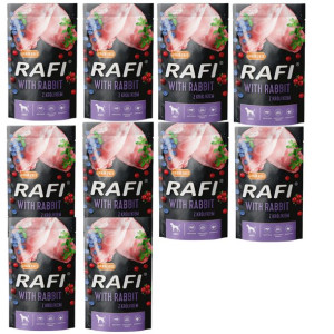 Pakiet Rafi Mokra Karma Dla Psa Królik, Borówka, Żurawina 10 x 500 g