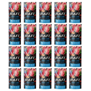 Pakiet Rafi Mokra Karma Dla Psa Jagnięcina, Borówka, Żurawina 20 x 500 g