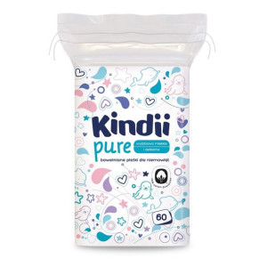 Cleanic Kindii, płatki kosmetyczne, 60 sztuk