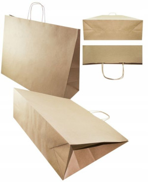 Torba Papierowa Torby Eko Torebki Eco Duże / 25szt