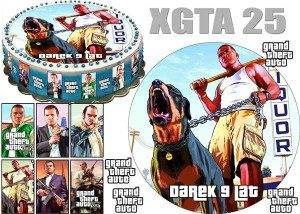 GTA Grand Theft Auto + 6 postaci + 4 logo + dedykacja  XGTA 25