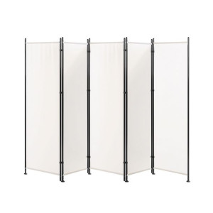 5-panelowy parawan pokojowy 270 x 170 cm biały NARNI