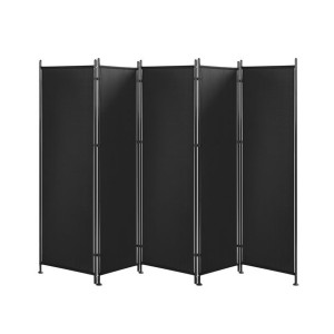 5-panelowy parawan pokojowy 270 x 170 cm czarny NARNI