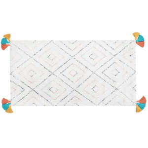 Dywan Shaggy 80 x 150 cm biały KARTAL