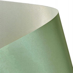 Karton papier ozdobny A4 zielono-kremowy 220g 20
