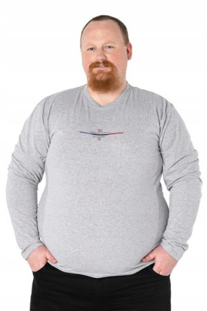 Duża Koszulka Męska z Długim Rękawem 562-09 r 6XL