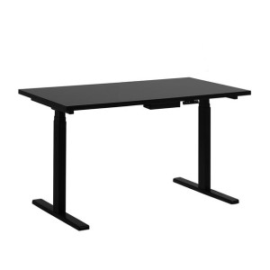 Biurko regulowane elektrycznie 130 x 72 cm czarne DESTIN II