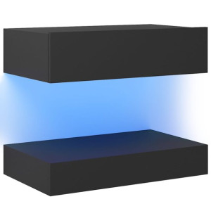 Szafka pod TV z oświetleniem LED, szara, 60x35 cm