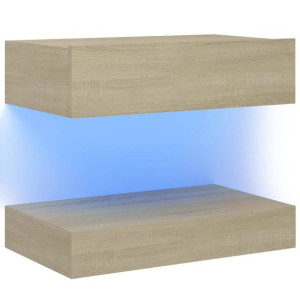 Szafka pod TV z oświetleniem LED, dąb sonoma, 60x35 cm