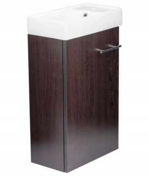 Szafka łazienkowa z umywalką 40 wisząca wenge SMALL