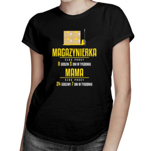 Mama Magazynierka - godziny pracy - koszulka dla magazyniera