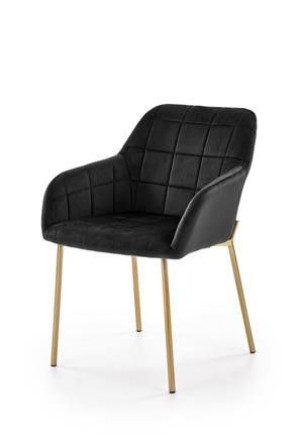 Krzesło K306 Velvet CZARNE/ ZŁOTE NOGI Signal