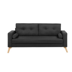 Sofa 2-osobowa czarna KALMAR