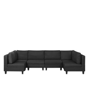 Sofa modułowa 6-osobowa czarna FEVIK