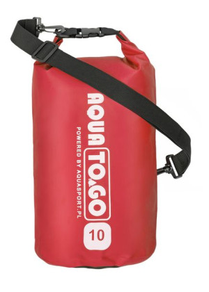 Torba worek wodoszczelny AQUA TO.GO 10L na jacht kajak SUP czerwony