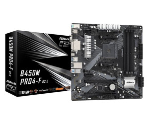 Płyta Główna B450m Pro4-f R2.0 Am4 4ddr4 Dvi/hdmi/vga M.2