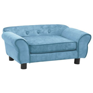 Sofa dla psa, turkusowa, 72x45x30 cm, pluszowa