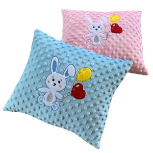 Poduszka obrazkowa króliczek z balonami Minky personalizowana