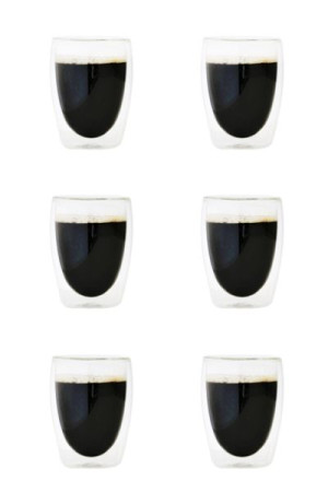 SZKLANKI z podwójną ścianką ESPRESSO 80ml KPL 6 SZT