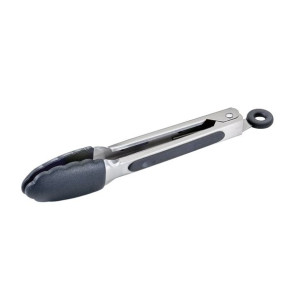 Szczypce silikonowe Mini Kuchenprofi, 21 cm, czarne