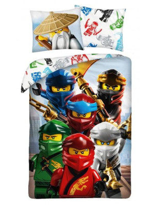 Pościel bawełna 140x200+1p70x90 Lego Ninjago 967BL