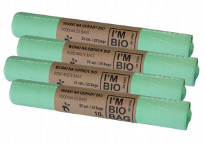 Worki na ODPADY BIODEGRADOWALNE EKO 10l 100szt