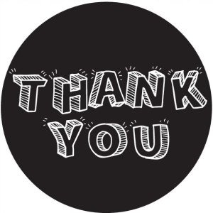 Naklejki thank you ozdobne 10 sztuk