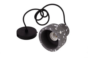 Lampa sufitowa wisząca E27 OPRAWA BETONOWA CZARNA