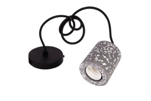 Lampa sufitowa wisząca E27 OPRAWA BETONOWA CZARNA