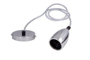 Lampa sufitowa wisząca kolor srebrny E27 oprawka dekoracyjna nowoczesna 3 k