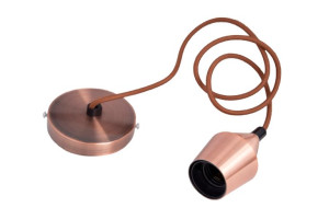 Lampa sufitowa wisząca kolor antyczna miedź E27 oprawka dekoracyjna nowocze