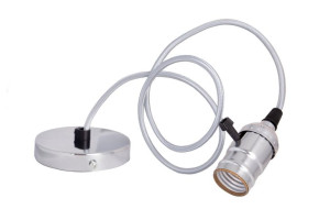 Lampa sufitowa wisząca srebrny E27 oprawa RETRO DESIGN