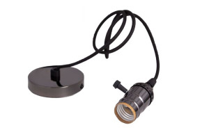 Lampa Sufitowa Wisząca Oprawa Nowoczesna Czarny Chrom