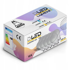 10x Żarówka LED E27 2180lm 22W CCD CIEPŁA
