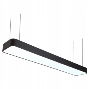 Lampa LED wisząca liniowa biurowa SMOOTH 20x7x120cm CZARNA 50W CCD