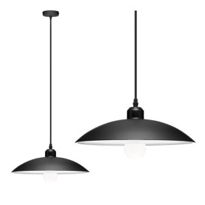 LAMPA SUFITOWA WISZĄCA Industrialna VINTAGE CZARNA