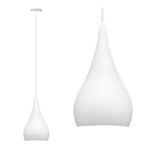 Lampa Sufitowa Wisząca Nowoczesna Biała Aluminium