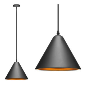 Lampa Sufitowa Wisząca Nowoczesna Czarno-złota