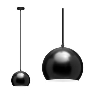 Lampa Sufitowa Wisząca Kopuła Topanes Czarna